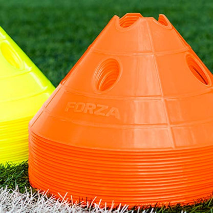 FORZA Soccer SuperCone Training Marker Domes [20 Pack] | Jumbo 5.5in Cones for Speed & Agility Training | Heavy-Duty Weatherproof PVC Options