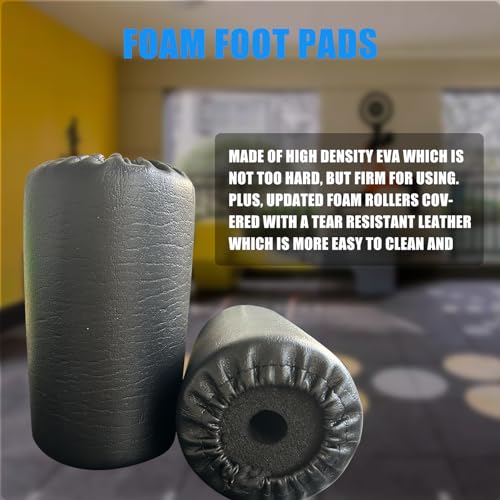 High Density Foam Roller, Replacement Foam Foot Pads for Home Gym Exercise Machines Equipments, Weight Bench Leg Extension Curl Attachment (Leather 7‘’) - color: Leather 7‘’