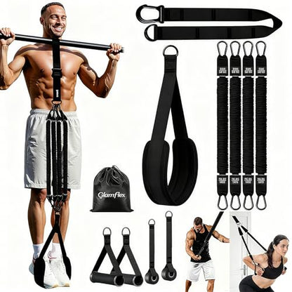 Pull Up Assist Bands Set of 4 Bands 300 Lbs - color: Black