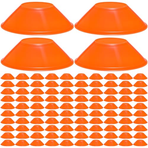 100 Pcs Mini Soccer Cones for Sport Agility Disc Cones Soccer Training for Agility Drills Sports Football