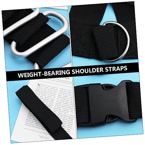 2pcs Weight Bearing Shoulder Straps Resistance Belt for Fitness Training Metal Buckles Lightweight Sled Harness for Running Speed Strength Workout