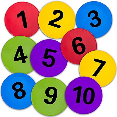 Poly Spot Markers 4inch/9 inch Non-Slip Rubber Agility Markers Flat Field Cones Floor Dots for Football, Soccer, Basketball Training Markers, School Activities, Exercise Drills, Social Distancing
