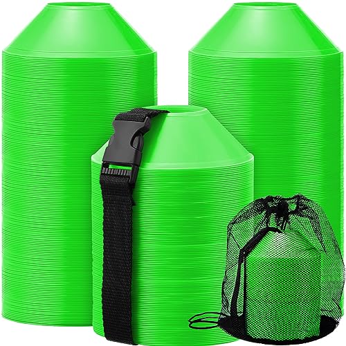 Hanaive Mini Soccer Cones for Agility Drills, 5 Inch - color: Green