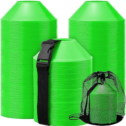 Hanaive Mini Soccer Cones for Agility Drills, 5 Inch - color: Green