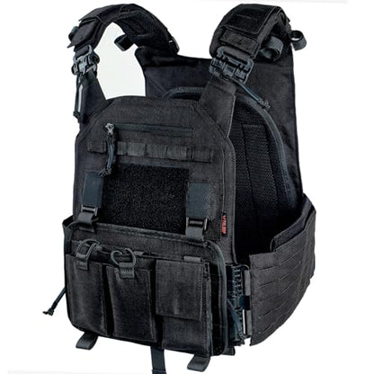 Tactical Vest for Men - Lightweight Modular 3D Breathable, Adjustable Quick Release for Training, Hunting, Outdoor - color: Black