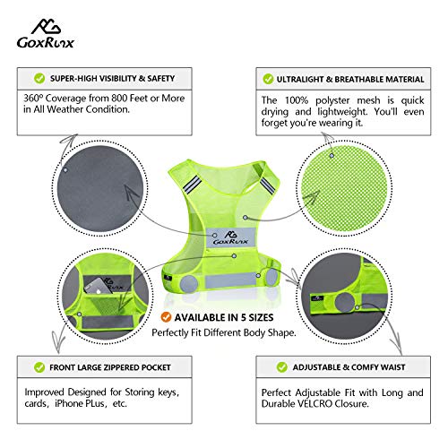 Reflective Vest Running Gear,Lightweight Reflective Safety Vests with Arm Bands