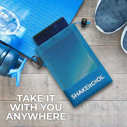 Extended Size Cooling Towel – Be Cool in Style - Heat Relief, Soft, Lightweight, Sun Protection, Easy Clean - Perfect for Biking, Hiking, Running, Yoga, Golf, Gardening - Alaskan Sky M - color: Alaskan Sky