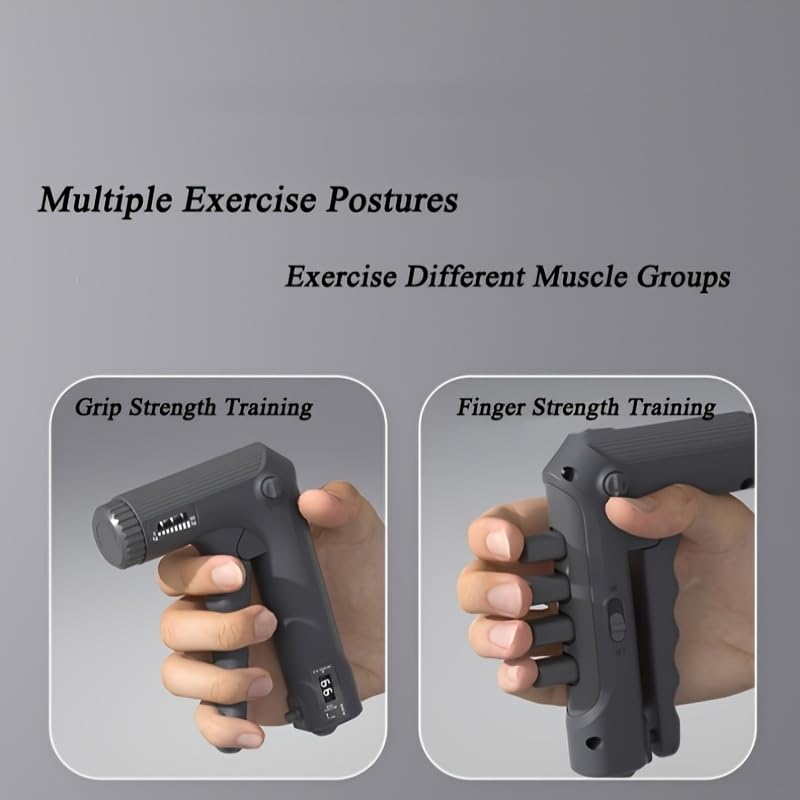 Adjustable Hand Grip Strengthener with Digital Counter – 5–60kg (130 lbs) Ergonomic Forearm & Finger Exerciser for Athletes, Musicians, Rehab & Recovery – Portable 2-in-1 Grip Trainer