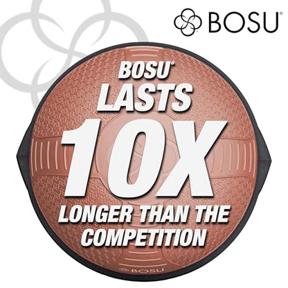 BOSU Nexgen Balance Trainer, Half-Ball Training Equipment, 65 cm Diameter, 300 lb Capacity - Burst-Resistant Stability Exercise Tool w/Non-Slip Base, Includes Hand Pump, Commercial-Grade - color: Rose Gold