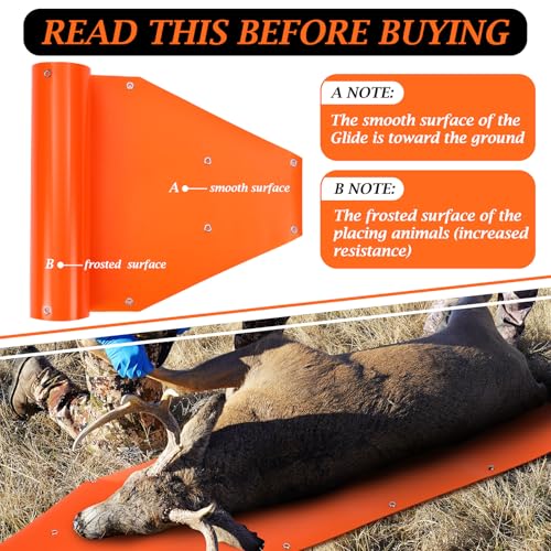 2 Pcs Deer Drag Sleds with Deer Drag Harness and Ropes Heavy Duty Thickened Tear-Resistant Portable Outdoor Gear for Hauling Hunting Trophy Firewood Ice Fishing