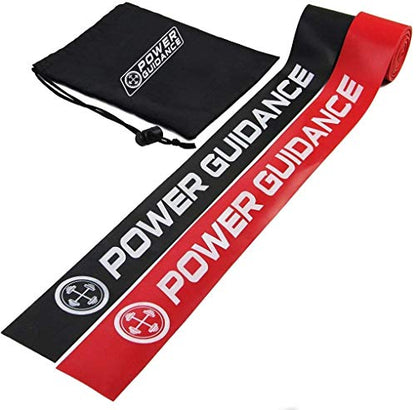 POWER GUIDANCE Muscle Floss Bands - Compression Bands - Mobility & Recovery Bands - for Improving Movement, Increasing Circulation & Reducing Soreness - color: Black and Red Combo (2)