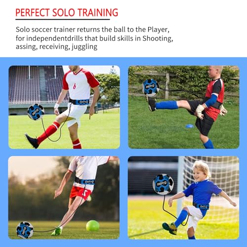 Soccer Agility Training Equipment Set, 12 Rung 20Ft Agility Ladder, 12 Disc Cones, 4 Steel Stakes, Solo Soccer Trainer, Jump Rope - Speed Training Equipment for Soccer Football Basketball