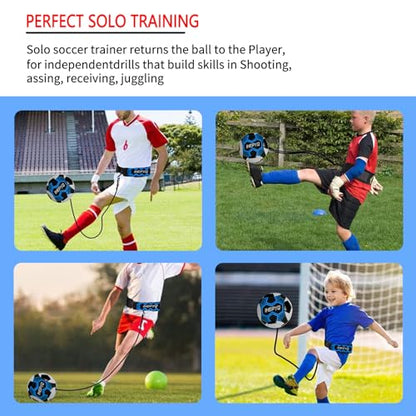Soccer Agility Training Equipment Set, 12 Rung 20Ft Agility Ladder, 12 Disc Cones, 4 Steel Stakes, Solo Soccer Trainer, Jump Rope - Speed Training Equipment for Soccer Football Basketball