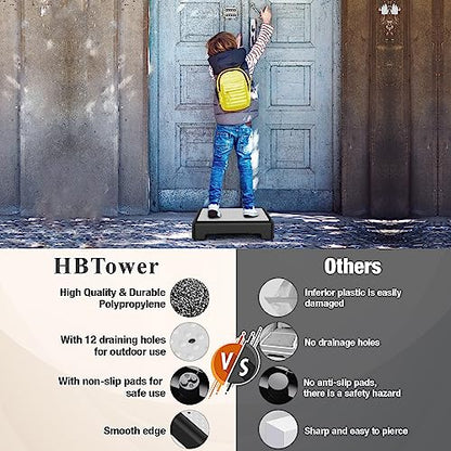 HBTower Mobility Step Stool for Adults & Seniors,Non-Slip Platform - color: Gray