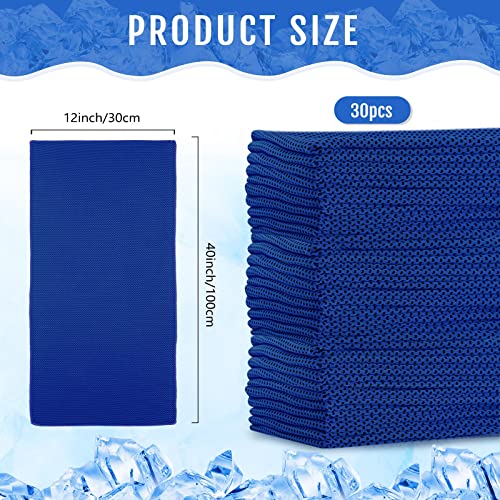 Hosuly 30 Pack Cooling Towels 40"x12" - color: Dark Blue