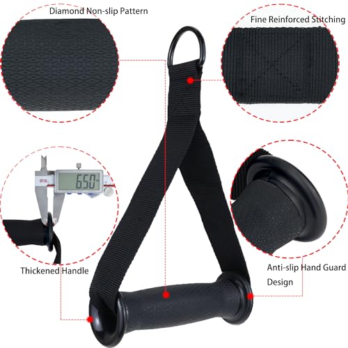 Exercise Handles for Resistance Bands & Cable Machines – Heavy-Duty Non-Slip Padded Grips for Strength Training, Home Gym, and Rehabilitation