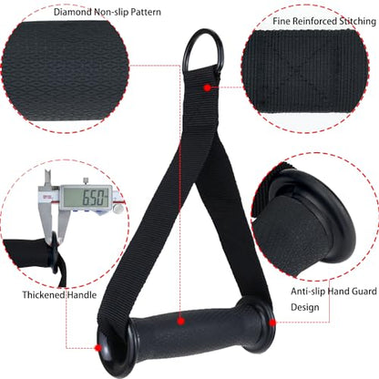 Exercise Handles for Resistance Bands & Cable Machines – Heavy-Duty Non-Slip Padded Grips for Strength Training, Home Gym, and Rehabilitation