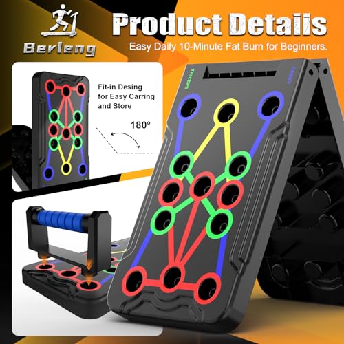 IUT Solid Push Up Board 15 in 1 Home Workout Equipment Multi-Functional Pushup Stands System Fitness Floor Chest Muscle Exercise Professional Equipment Burn Fat