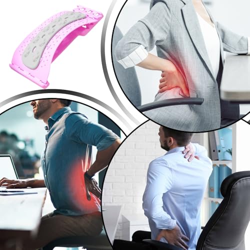 Lumbar Support Board Arc Traction Massager - color: Pinks