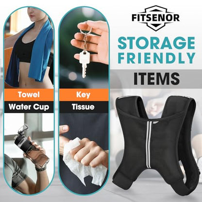 Weighted Vest for Men Women Walking, 6lb/8lb/12lb/16lb/20lb/30lb Strength Training Weight Vests with Phone Pocket, Comfortable Weighted Vest for Running Men, Rucking, Weight Loss, Gym Accessories