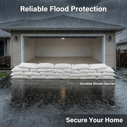 MAQIHAN Empty Sand Bags - 7PCS Woven Polypropylene Heavy Duty Tear Resistant Sandbags for Hurricane Sand Bags for Flooding Construction Project Storing Dry Materials