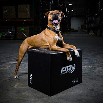 PRx Performance 3-in-1 Plyo Boxes, Plyometric Jump Training and Conditioning Box for All Athletes Soft Foam 16"/18"/24", Soft Foam 20"/24"/30" and, Wood 20"/24"/30"