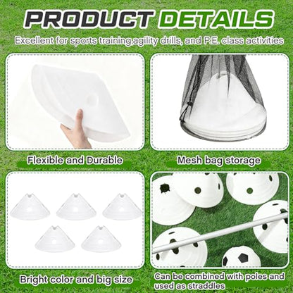 Jumbo Soccer Cones Big Training Disc Cone - color: White