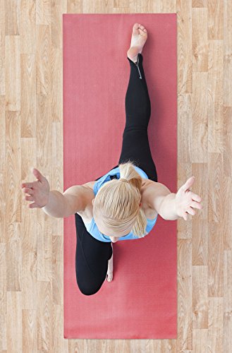 YogaAccessories 1/8'' Lightweight Classic Yoga Mat and Exercise Pad - color: Blush