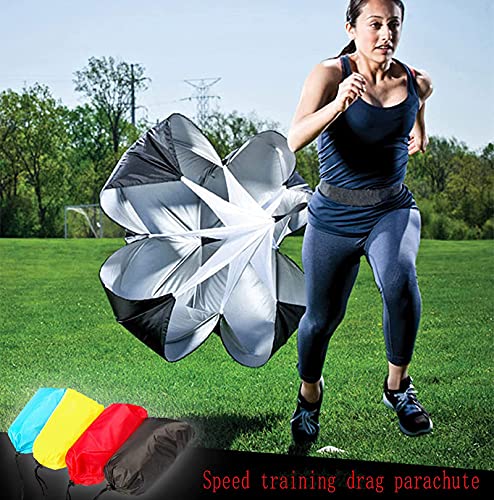 Resistance Parachute Running Umbrella, with Adjustable Strap Speed Resistance Training Parachute Equipment, for Fitness Explosive Power Training(Color:Red) - color: Red