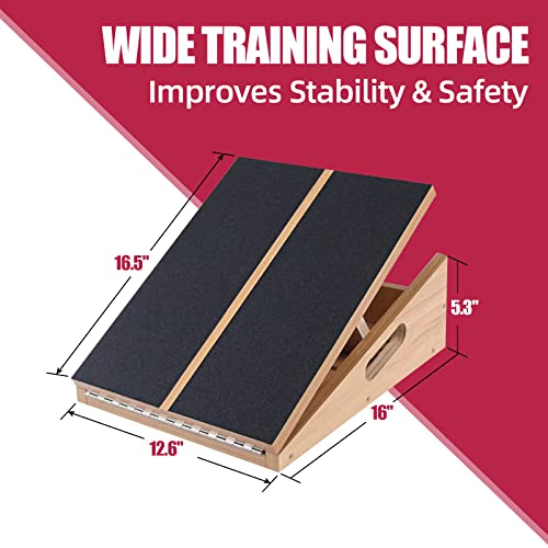 66FIT Slant Board Adjustable Stretch Board Wooden Slant Board