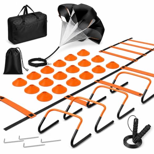 Agility Training Equipment, Speed Training Equipment, Agility Ladder Training, 12-Piece Multicolor PVC, Customizable for Football, Soccer, Basketball