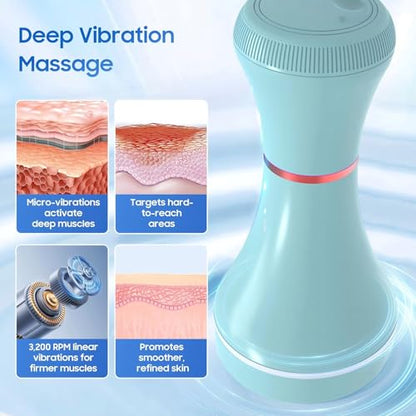 Deep Tissue Massage Gun for Women – 5 Massage Heads, Vibration Therapy for Muscle Recovery & Pain Relief, Cellulite Massager for Legs, Thighs, Abdomen, Neck & Shoulders,