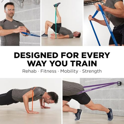 THERABAND High Resistance Band Set of 2, Exercise, Workout, Loop, M, 2-Pack - size: 2 Pack Medium (25-35 lbs)