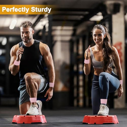 Wrist Weights, 1.1LB Each Stackable Magnetic, Adjustable Ankle Weights for Men & Women, Jogging/Yoga & More, 1 Pair - color: Pink