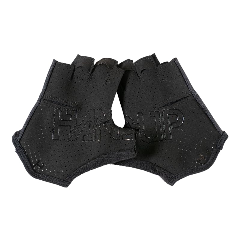 Shorties Half Finger Lightweight Anti-Slip Breathable Mountain Bike MTB Bicycle Enduro Downhill XC Cycling Motocross Unisex Gloves - color: Pure Black, size: Large