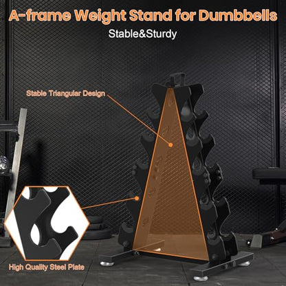 TomCare 6-Tier|5-Tier|4-Tier|2-Tier Dumbbell Rack Stand Only, Weight Rack for Home Gym Storage Stand for Weights Metal Weight Stand Dumbbell Holder (Dumbells not Included)