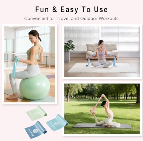Resistance Bands Non Slip Elastic Stretch Bands for Men Women - color: Blue