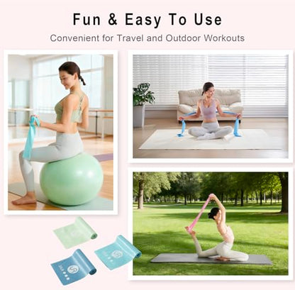 Resistance Bands Non Slip Elastic Stretch Bands for Men Women - color: Blue