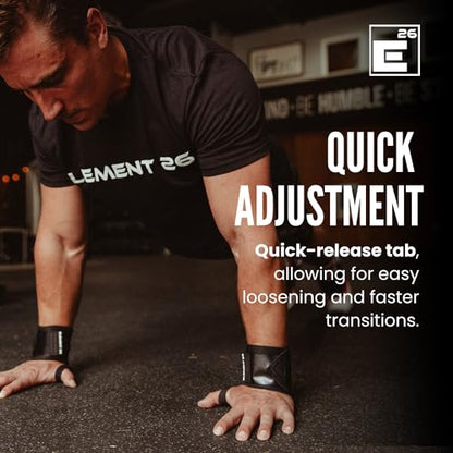 Element 26 Wrist Wraps for Weight Lifting - 20 Inch Heavy Duty Wrist Support with Thumb Loop for Gym, Powerlifting, Cross Fitting, Strength Training - Men & Women