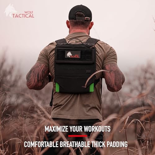 WOLF TACTICAL Weighted Backpack Rucking Backpack for Weight Plates Rucksack for Running Walking Strength Training