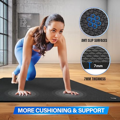 YES4ALL Exercise Mat for Home Gym, Fitness Workout Mats - style: A. Foam Large Exercise Mat