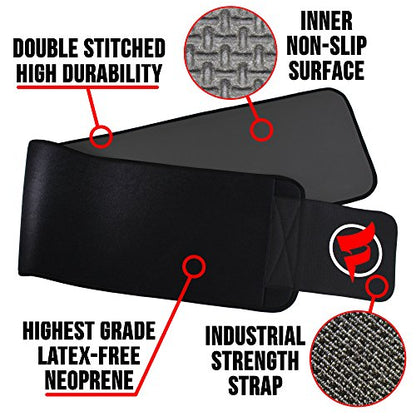 Waist Trimmer Sauna Ab Belt for Women & Men - Waist Trainer Stomach Wrap
