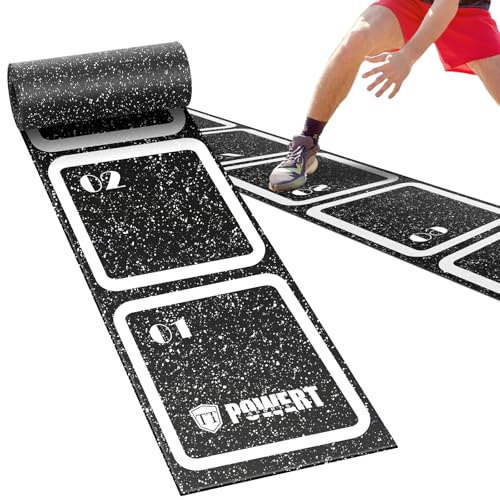 Rubber Agility Ladder Non-Slip Rubber Speed Agility Training Ladder Pad for Soccer Football Footwork Training Equipment for Fitness Boxing Sports Quick Exercise Gym Workout