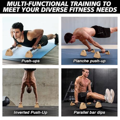 Parallettes Bars - Wooden Calisthenics Equipment for Handstand Training, Push Up Bars & Calisthenics Bar - Handstand Blocks and Pushup Handles for Men - size: 30cm