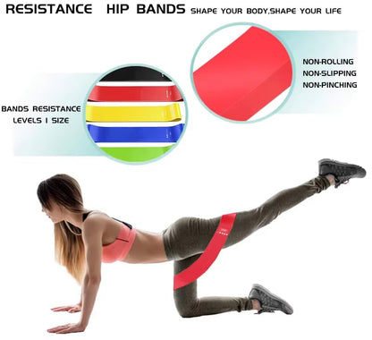 Sweat&Co Resistance Loop Exercise Bands/Pilates Flexbands (Set of 5 Resistance Bands) with Carry Bag by Bargains&Co