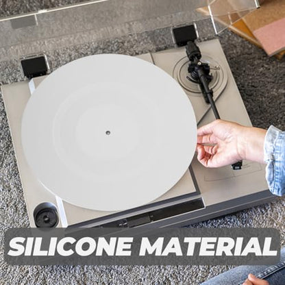 Garneck Vinyl Record Player Mat 11.61 Inch Turntable Slipmat Anti-Static Rubber Pad for Record Protection and Vibration Reduction
