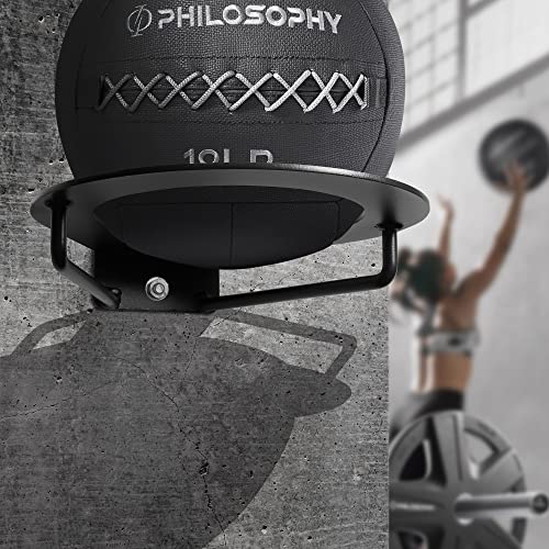 Philosophy Gym Wall Mounted Exercise Ball Holder, Medicine Ball Storage Shelf