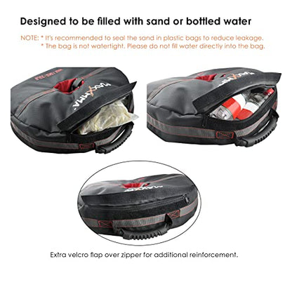 Double End Heavy Bag Anchor (Unfilled) Core Training Tool Weight Bag Multifunctional 3-in-1 - Punching Boxing MMA Workout Fitness