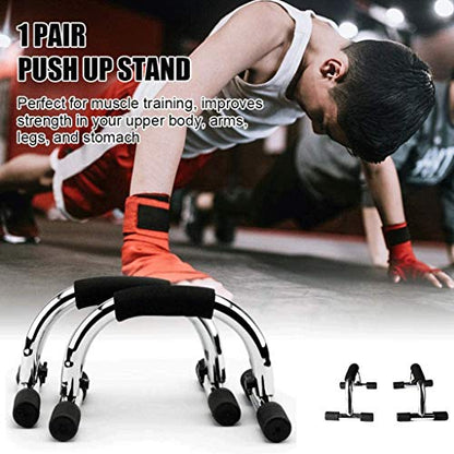 Push Up Bars Strength Training- Home Workout Equipment Pushup Handle with Foam Grip and Non-Slip Sturdy Structure Stands