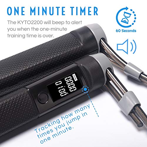 Jump Rope Digital Counter for Indoor/Outdoor Fitness Training Boxing Adjustable Calorie Skipping Rope Workout
